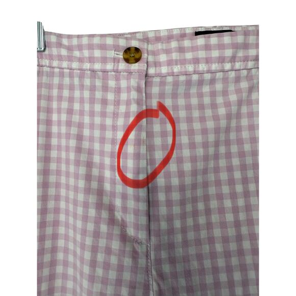 Talbots Plus Relaxed Chino Pants Purple‎ Gingham Casual Straight Leg Size 20W - Picture 4 of 12